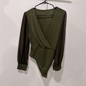 SHEIN mesh wrap body suit